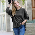 Brushed Hacci Exposed Seam Sweater