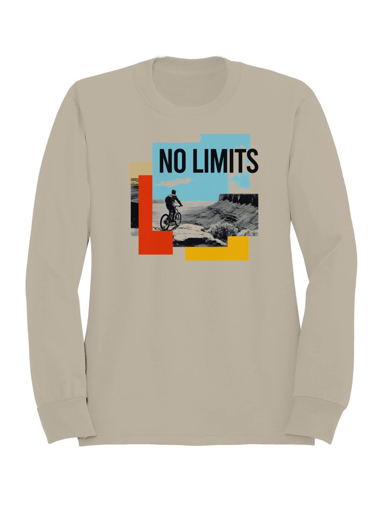 No Limits Adventure Cycling Art Men's Sweatshirt