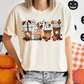 Boo Pumpkin Coffee Vintage Halloween T-Shirt