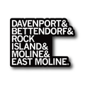 Quad Cities List Die-Cut Sticker