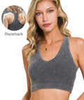 "Washed Rib Seamless Bra Racer Back