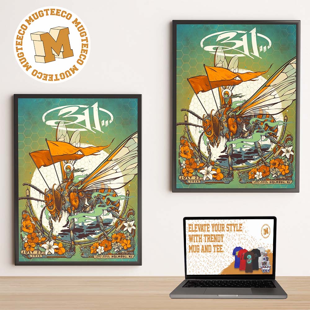 311 Holmdel NJ 2026 Event Poster At PNC Bank Arts Center On July 23 2026 Home Decor Poster Canvas