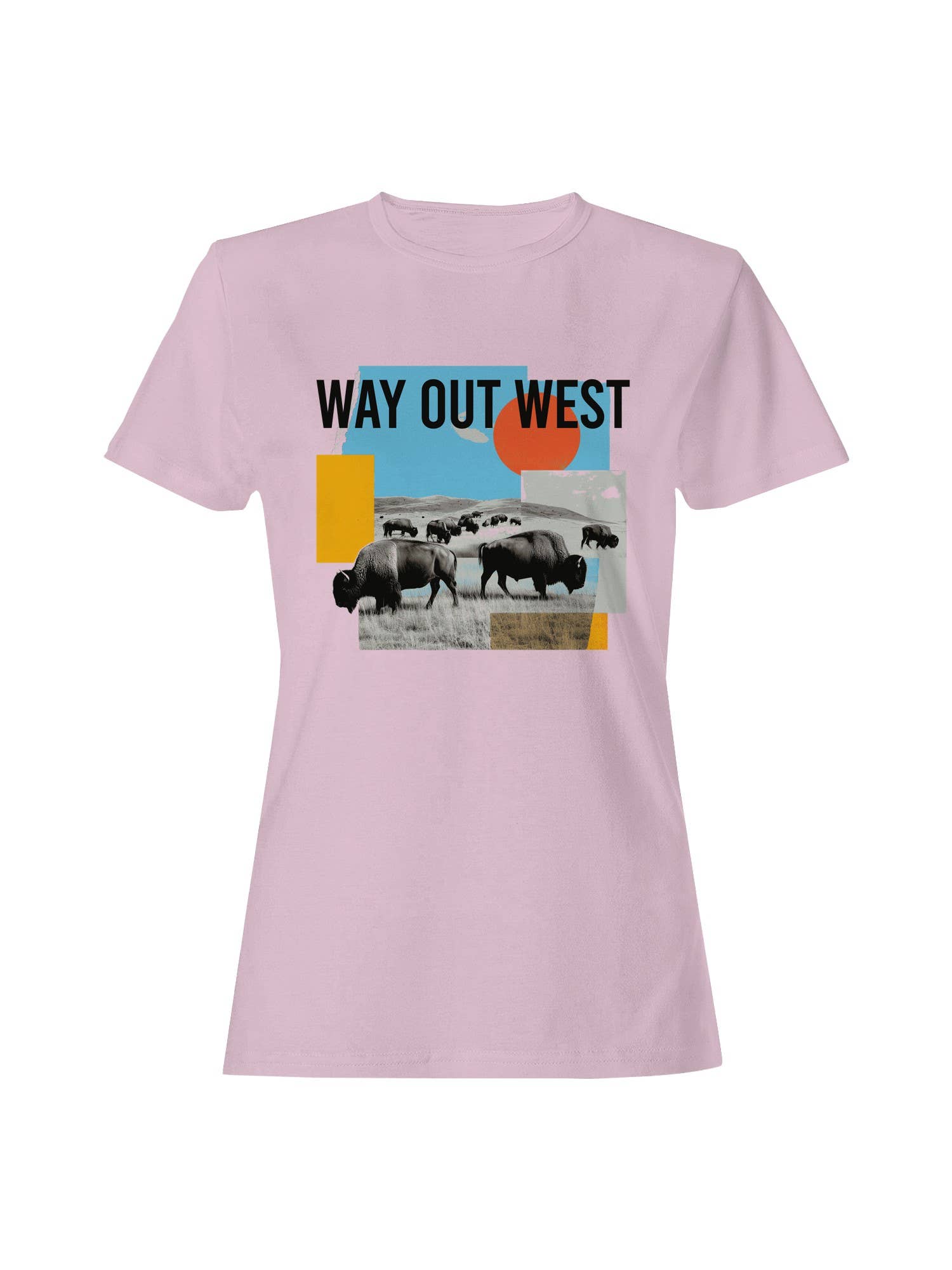 Way Out West Bison Art Women's T-Shirt