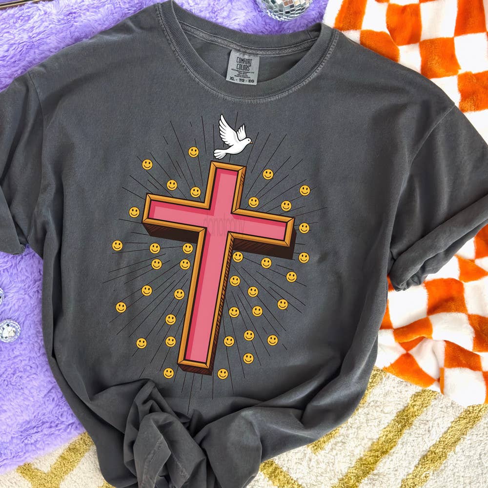 Happy Face Cross Tee