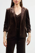 Rhinestone Velvet Blazer
