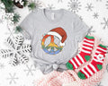 Hippie Christmas T-Shirt, Santa Hat Shirt