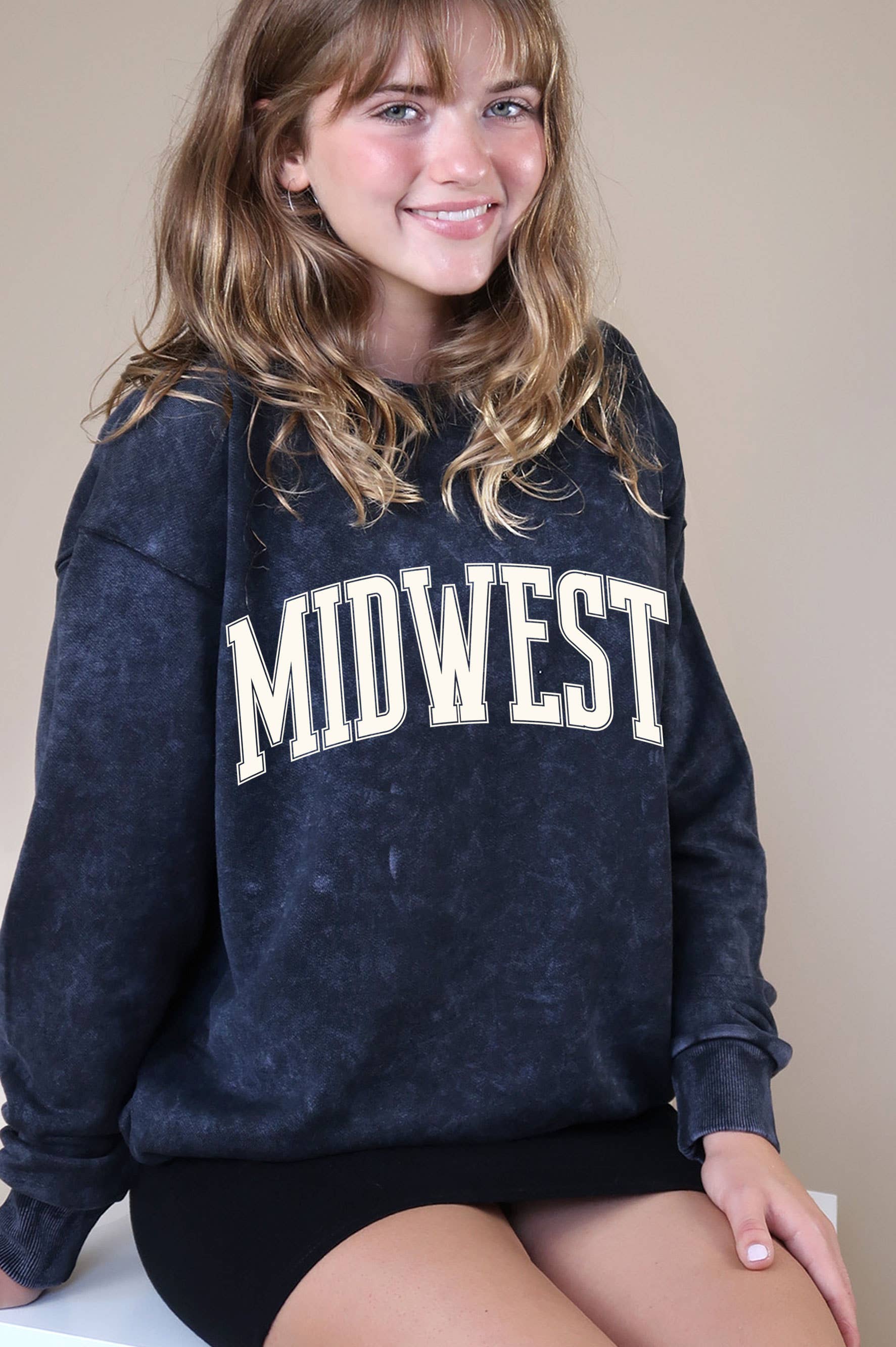 Midwest Puff Graphic Mineral Brushed Sweatshirt