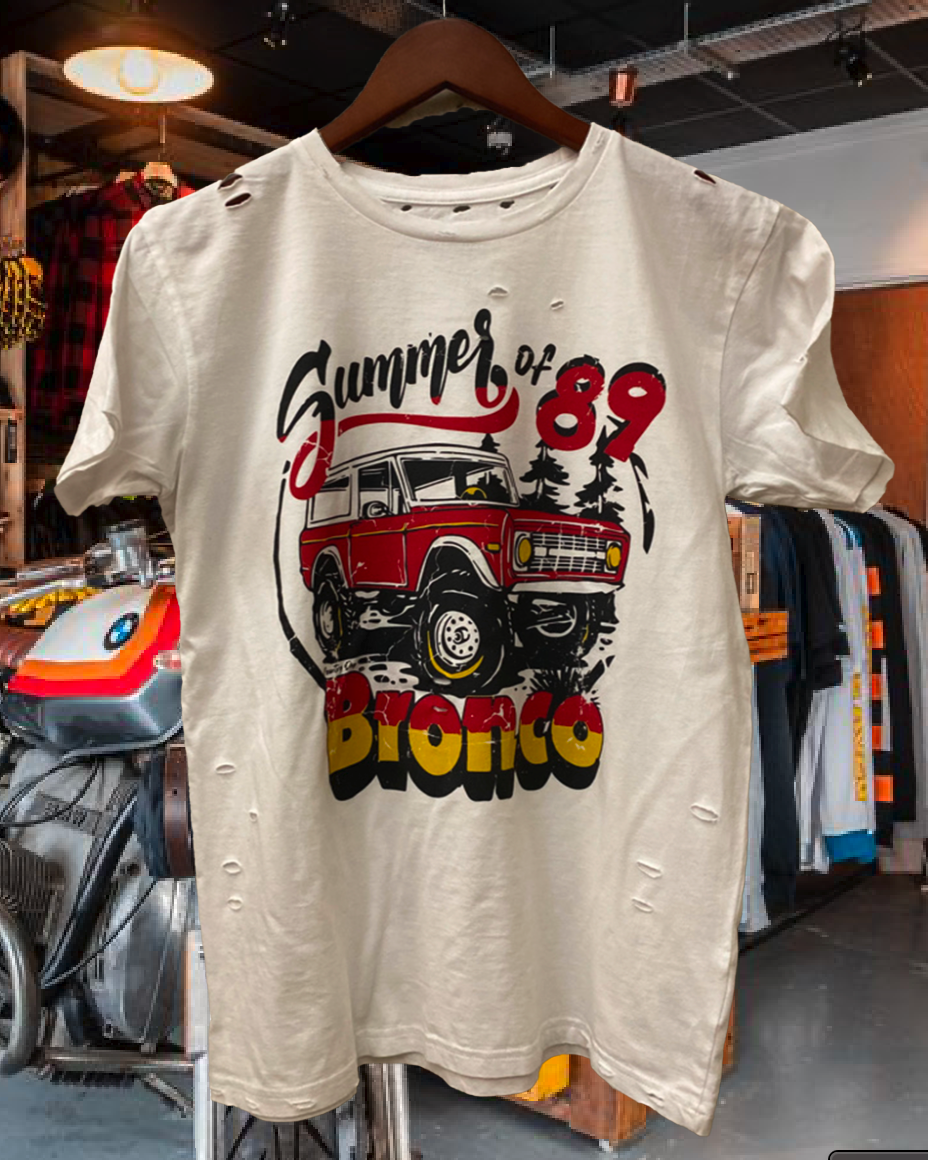Bronco Summer of 89 Distressed Vintage T Shirt