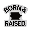 Ia Born & Raised Grey Die-Cut Sticker