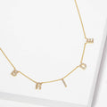 Cz Gold-Dipped Bride Letters Necklace