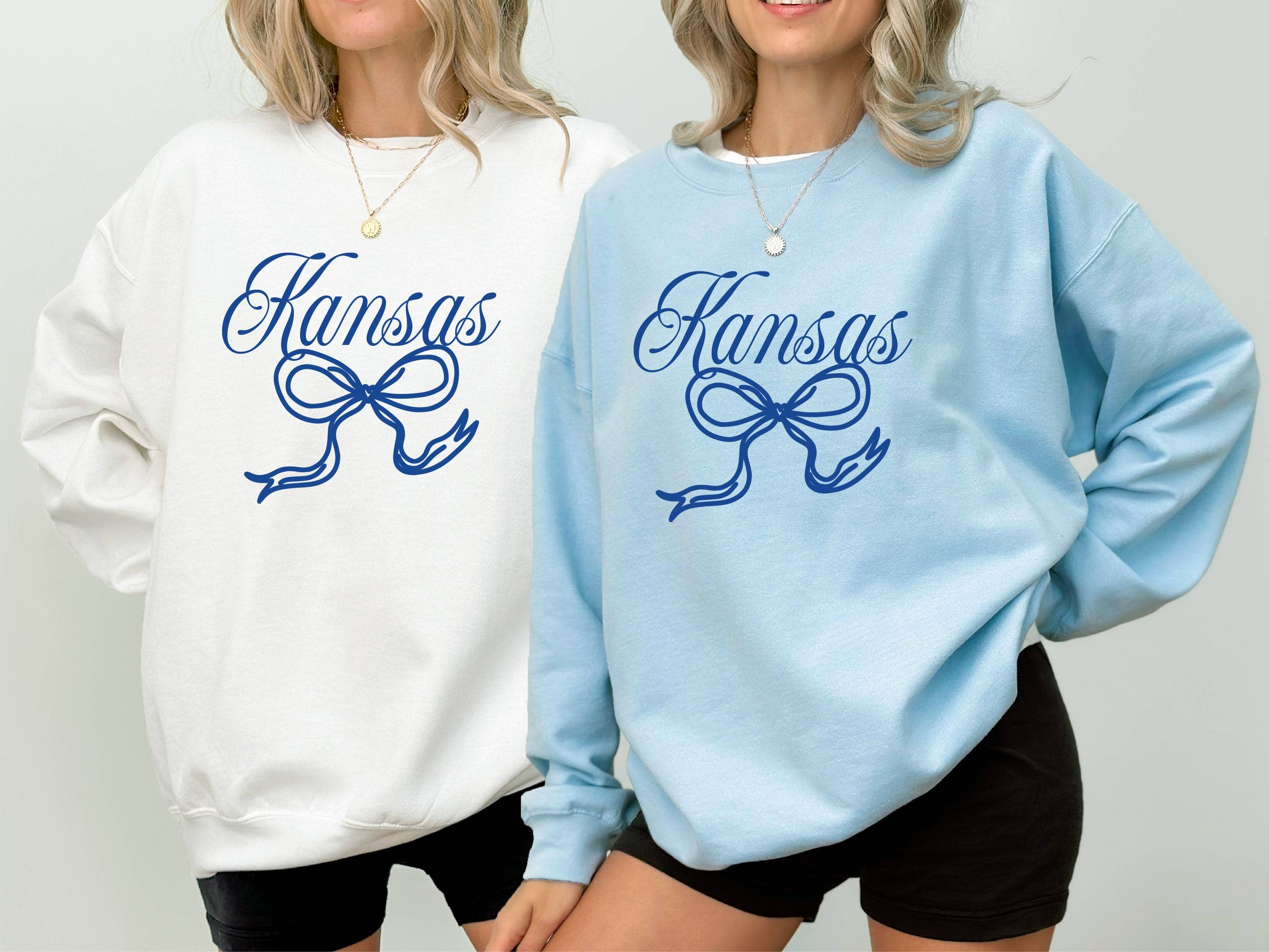 Bow Sweatshirt, Kansas Sweatshirt, Coquette, Game Day