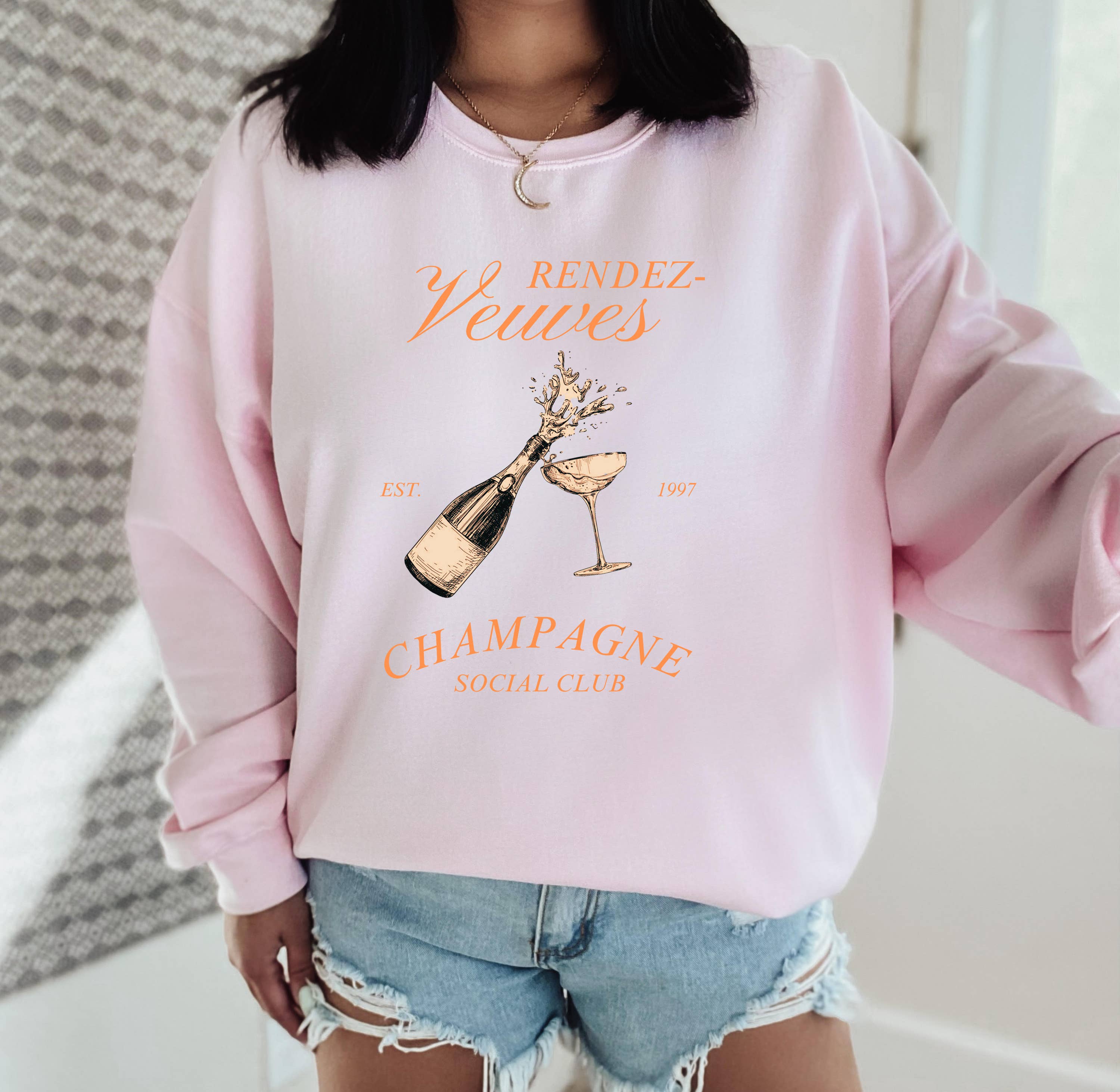 Champagne Social Club, Champagne Sweatshirt, Trendy