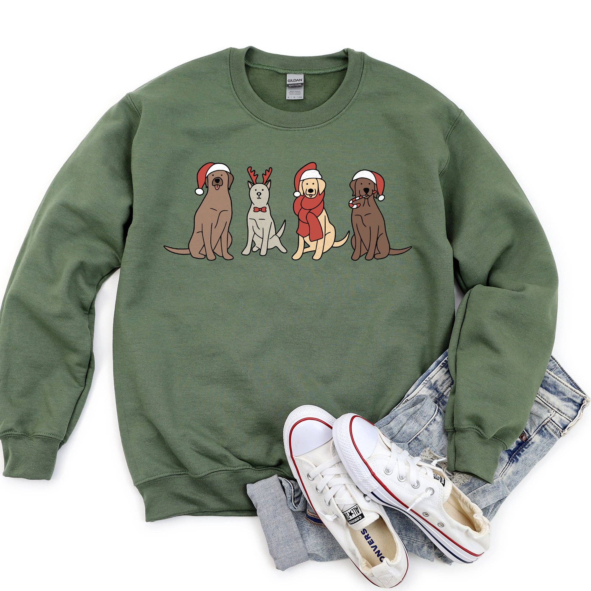 Adorable Christmas Dogs Sweatshirt