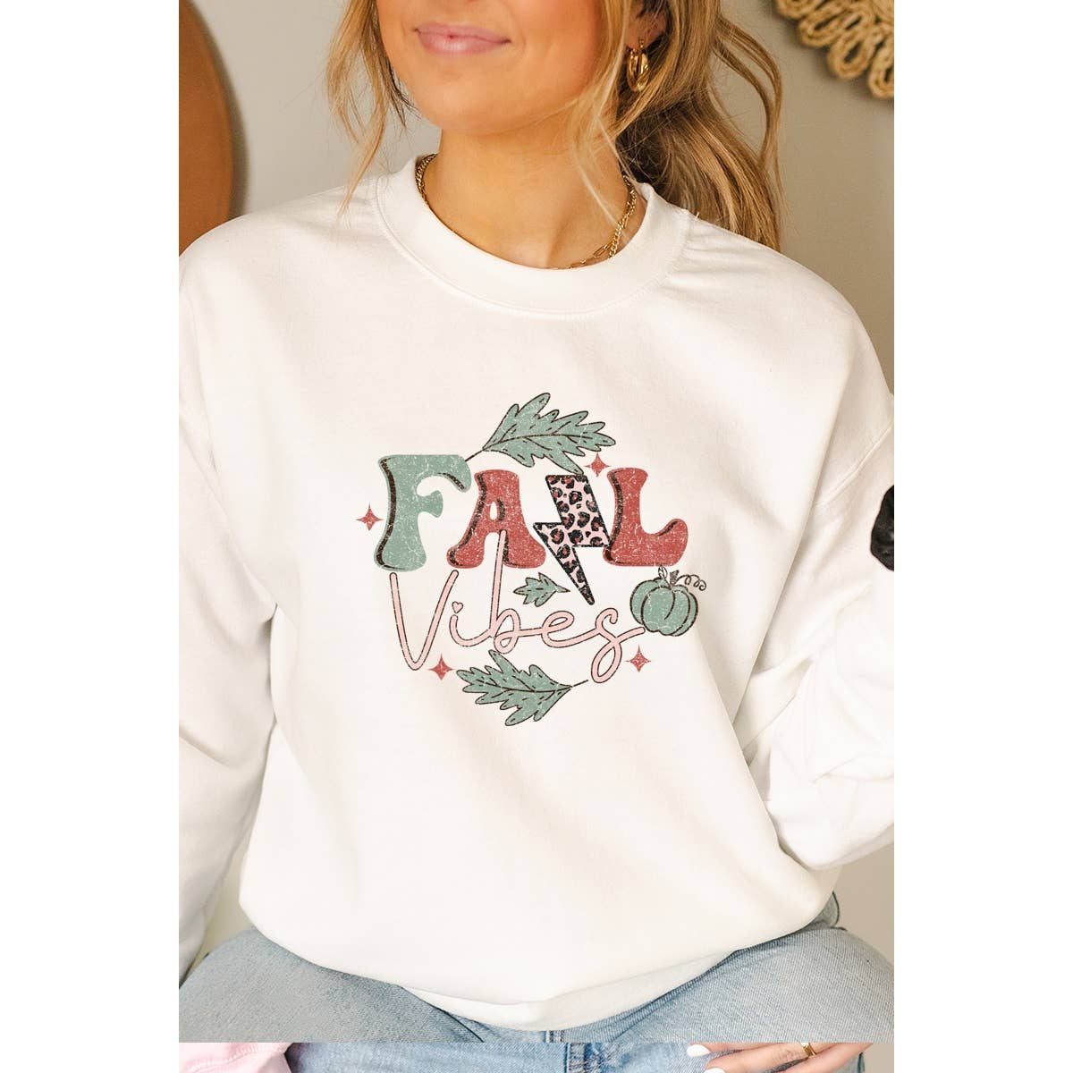 Fall Vibes  Vintage Graphic Oversizes Sweatshirts