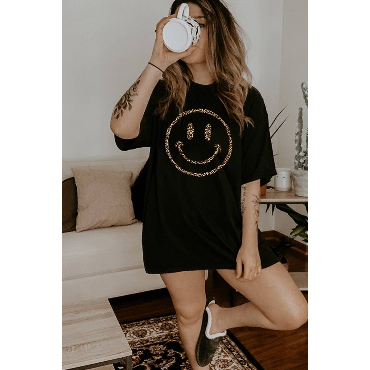 Smile Face  Vintage  Graphic Tee