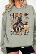 Giddy Up Cowboy Graphic Brushed Sweatshirts
