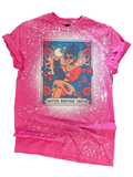 Gatos Before Vatos - Tarot Card Bleached Tee