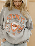 Osu Cowboys Prep Patch Gray Thrifted Sweatshirt