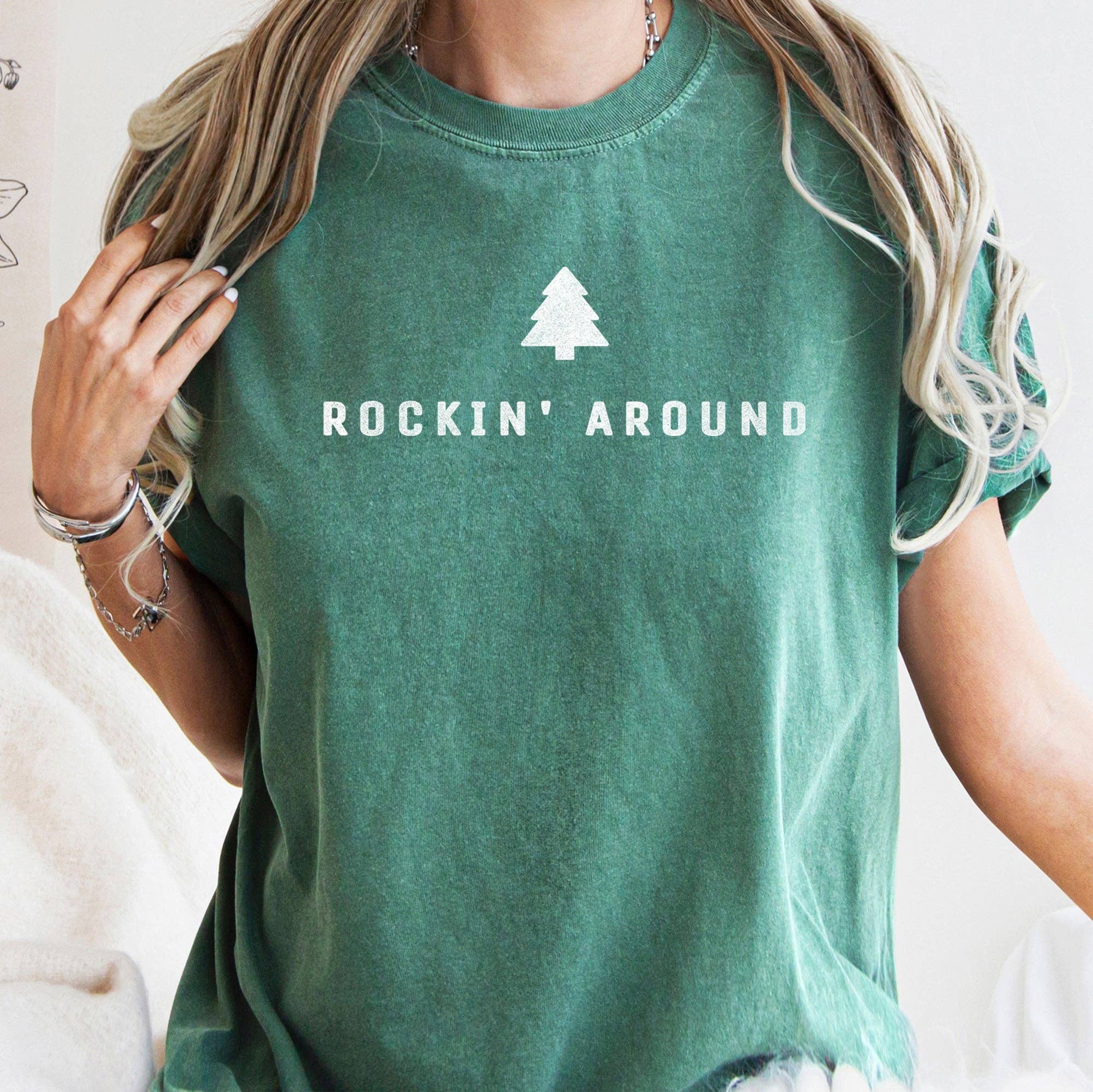 Rocking Around the Christmas Tree, Minimal, Retro Tshirt