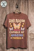 Stay Positive Graphic Top