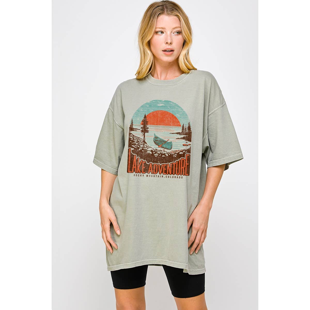 Lake Adventure  Vintage Oversized Tee