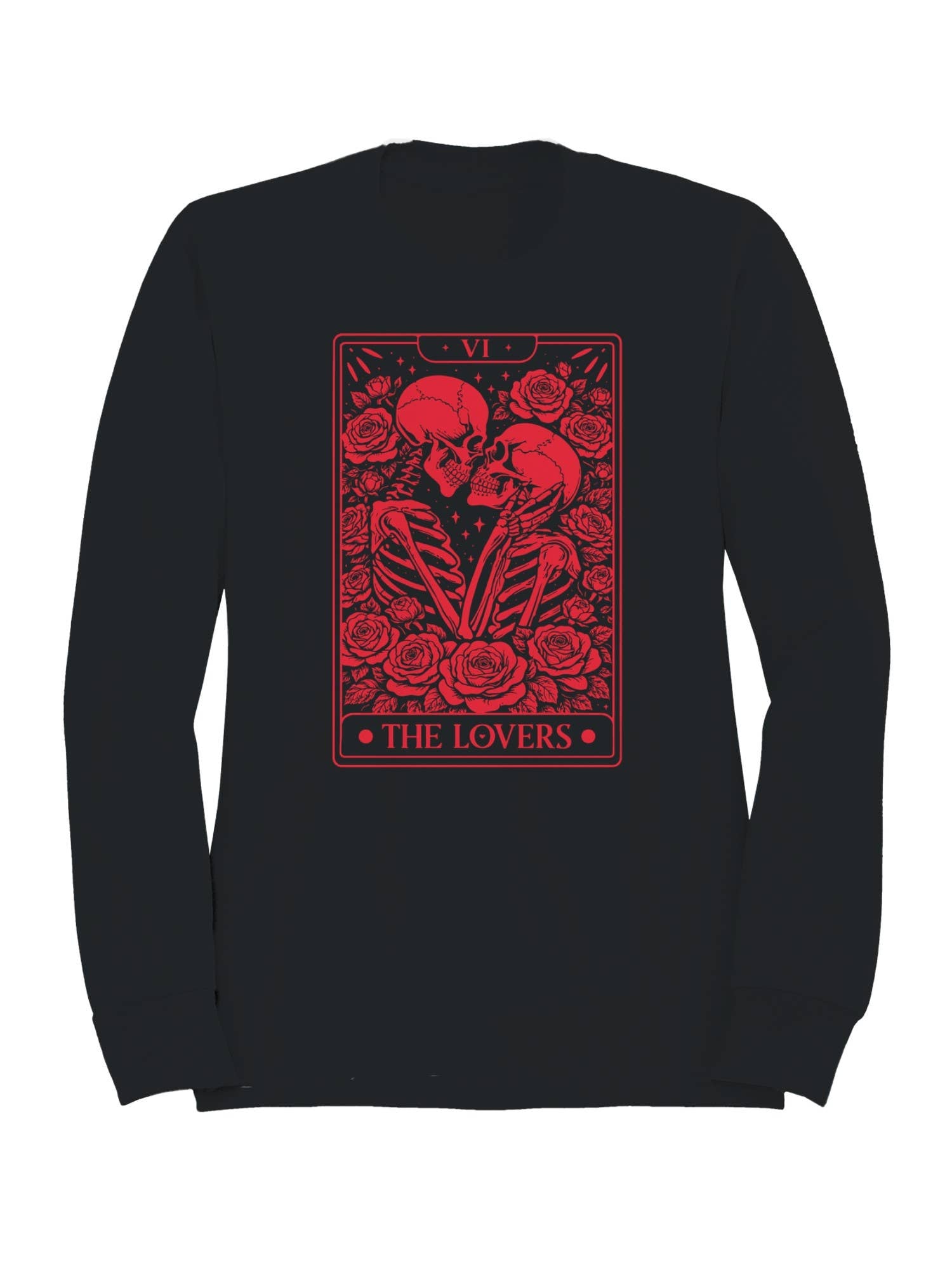 Tarot Lovers Skeleton Art Men's Sweatshirt