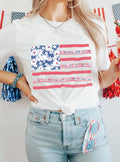 Daisy Flower America Flag Graphic Tshirts