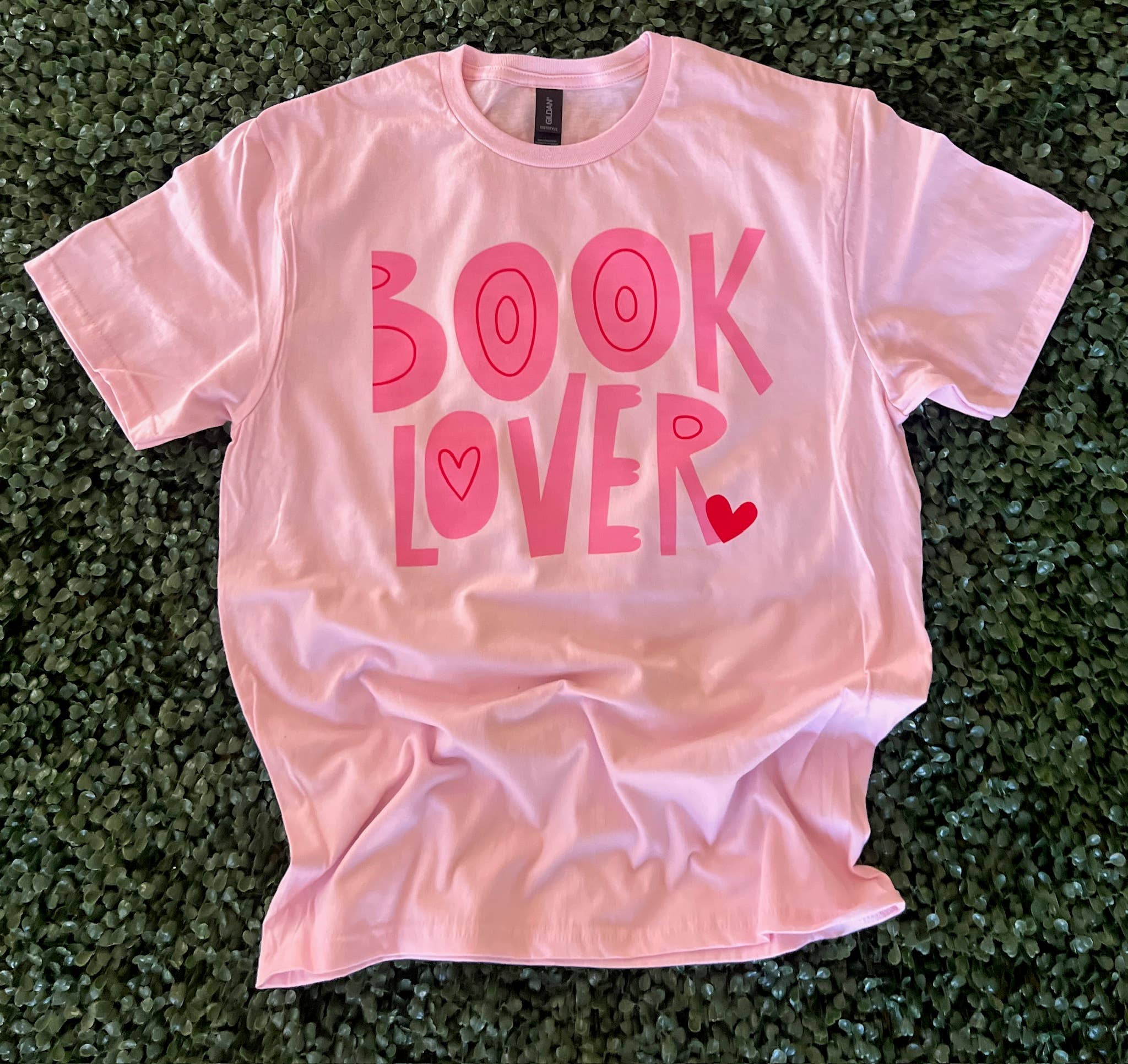 Book Lover On Gildan Softstyle Light Pink