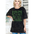 Explore the Great -Unisex Oversized Mineral Wash