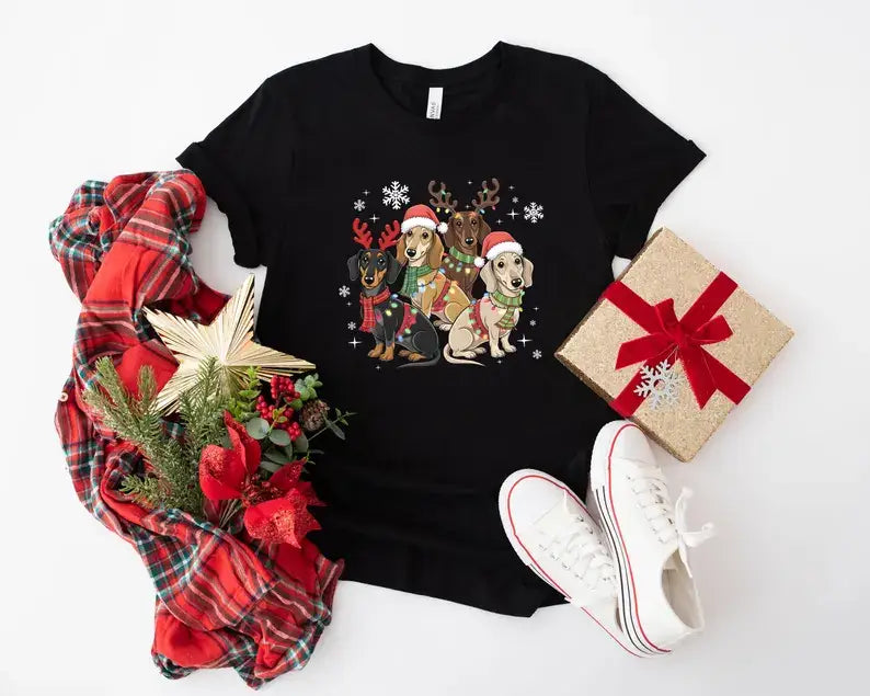 Christmas Dog Reindeer T-Shirt