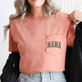 Mama, Leopard Print, Pocket, Retro Tee