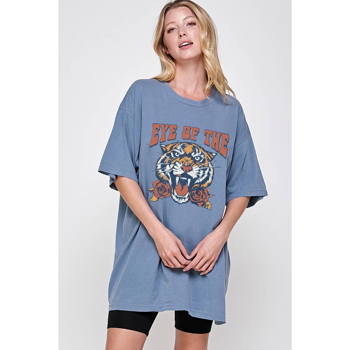 Eye of the Tiger  Vintage Graphic Oversized Tee
