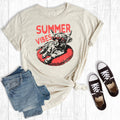 Western Summer Time Funny Highland Cow Graphic Tee