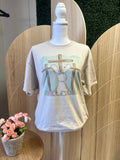 Bunny with Three Crosses On Sand Tee