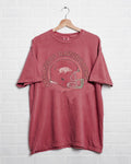 Arkansas Razorbacks Helmet Circle Cardinal Cc Tee