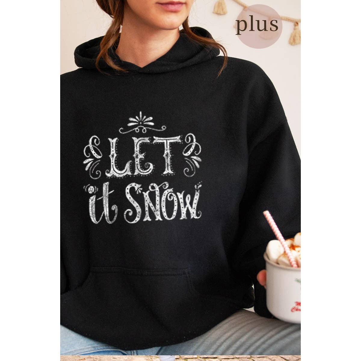 Winter Season   Graphic  Hoodie Plus