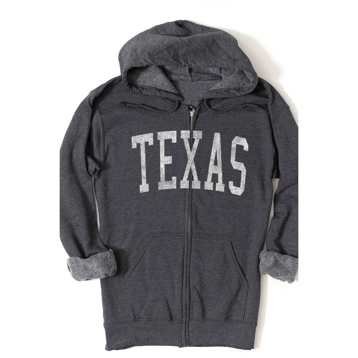 Texas Vintage Graphic Hoodie - Color-Matched Drawcord