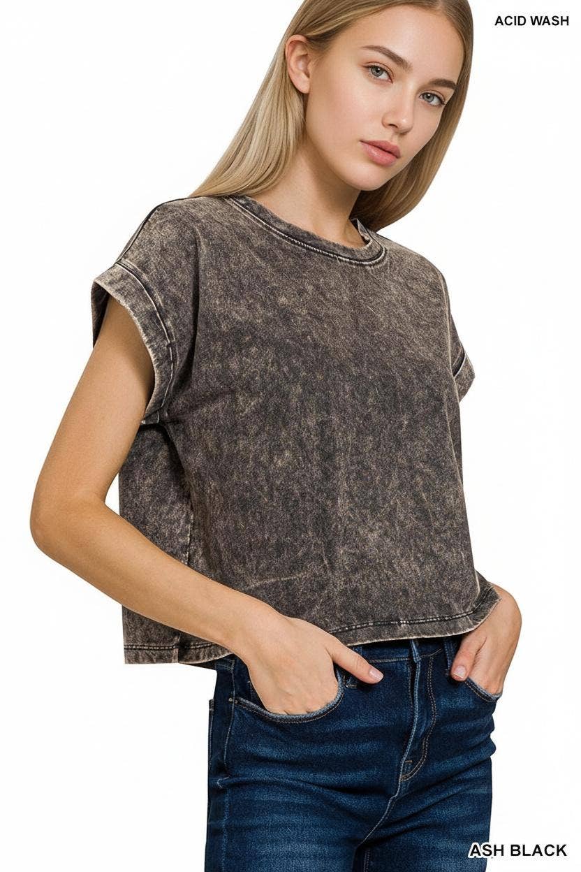 ,....100% Cotton Washed Tee