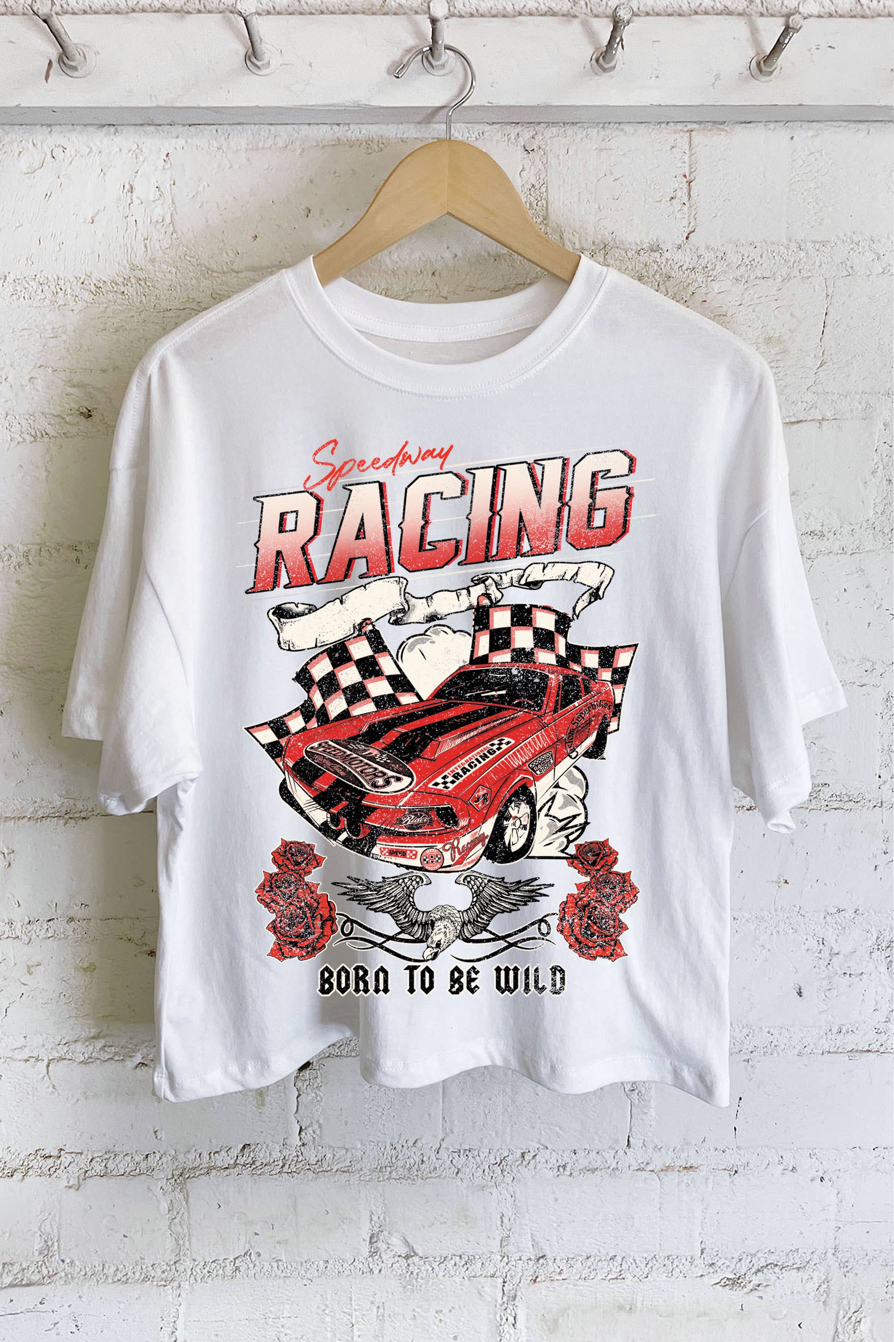 Speedway Racing - Crew Neckline, Graphic T-Shirt