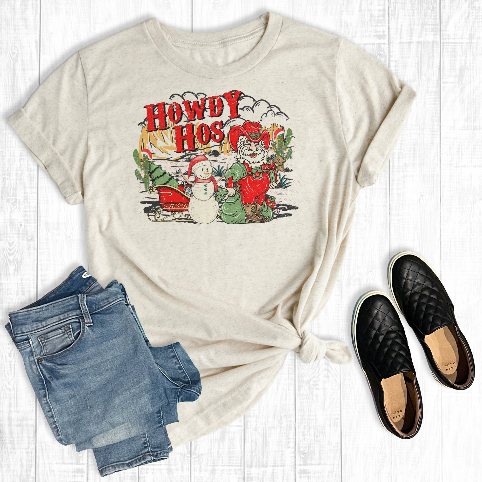 Howdy Hos Santa and Snowman