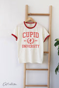 Cupid University Est 1825 Ringer Graphic T-Shirt