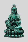 Green Quan Yin Resin Statue (CL-201)