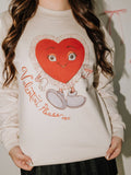 Valentine's Day Valentini Heart Natural Sweatshirt