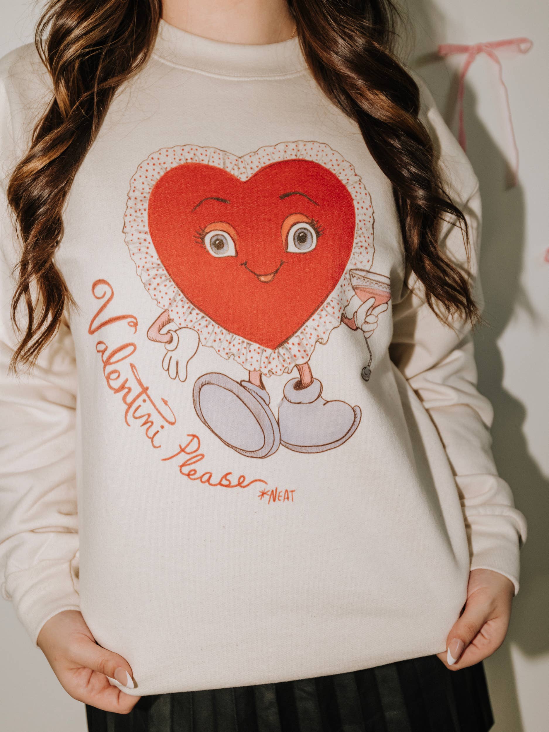 Valentine's Day Valentini Heart Natural Sweatshirt