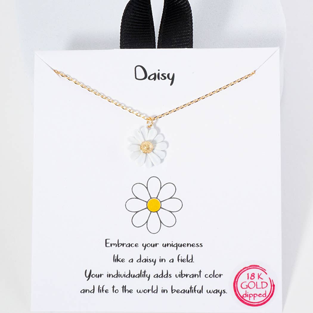Daisy Flower Pendant Necklace