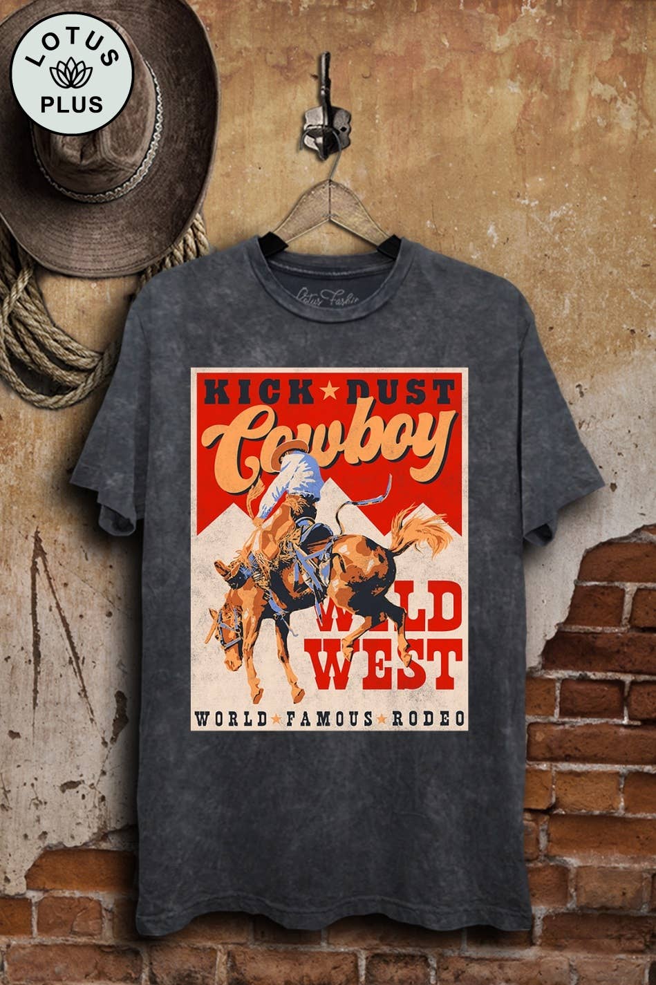 Kick Dust Cowboy Graphic Top