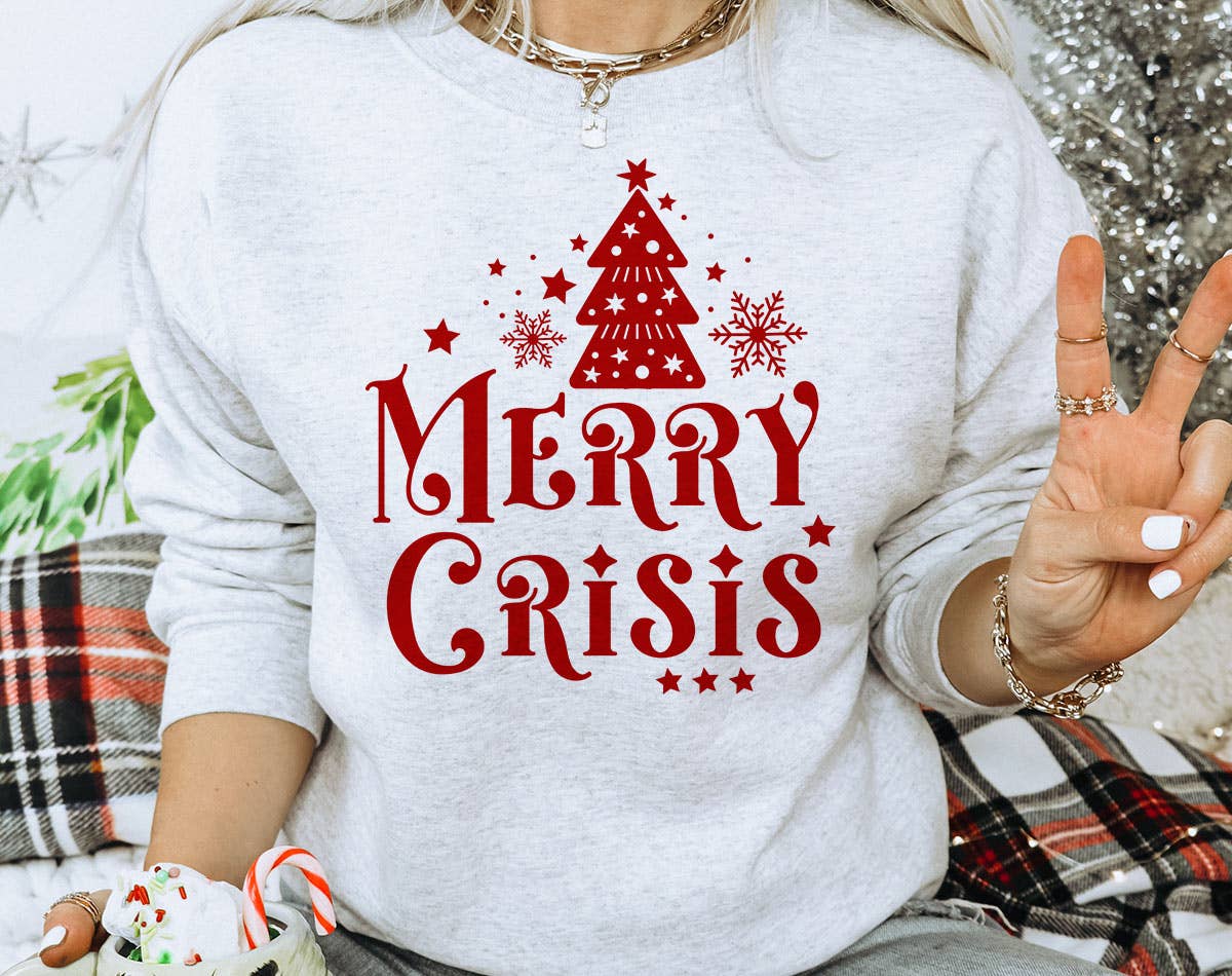 Merry Crisis - Funny Christmas Sweatshirt
