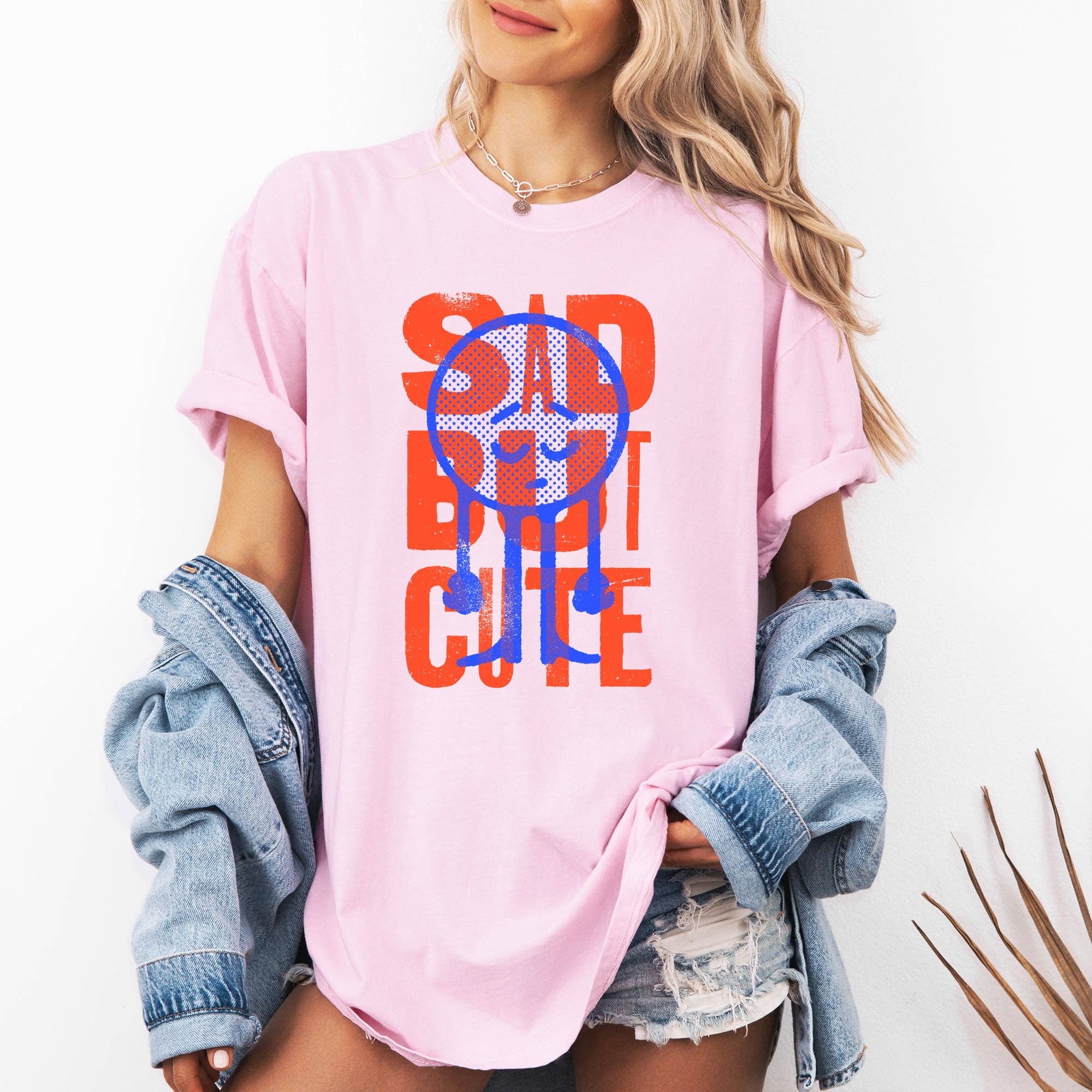 Sad But Cute, Mental Health Positivity Sarcastic Tshirt
