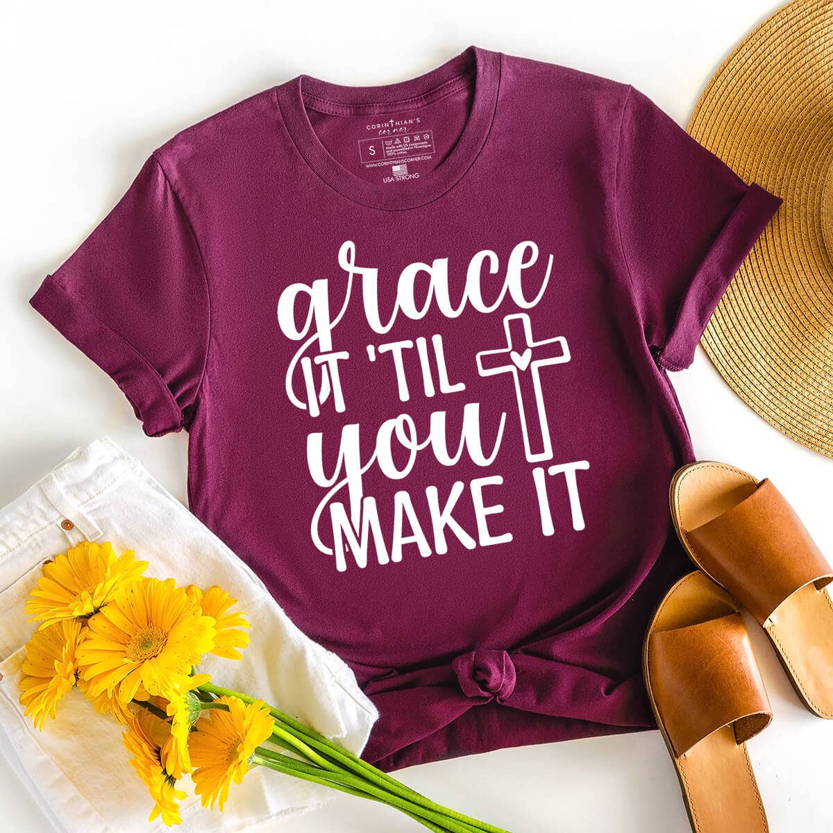Grace It 'til You Make It Christian T-Shirt