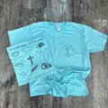 He Is Not Here He Has Risen On Purist Blue Tee